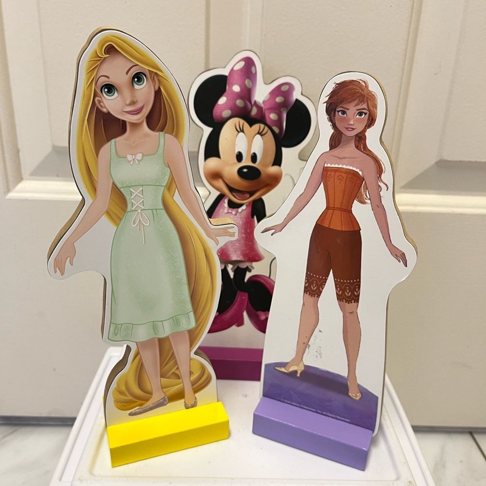Disney Set of 3 Magnetic Dress up Wooden Friends